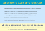 Back volumes of our electronic journals
